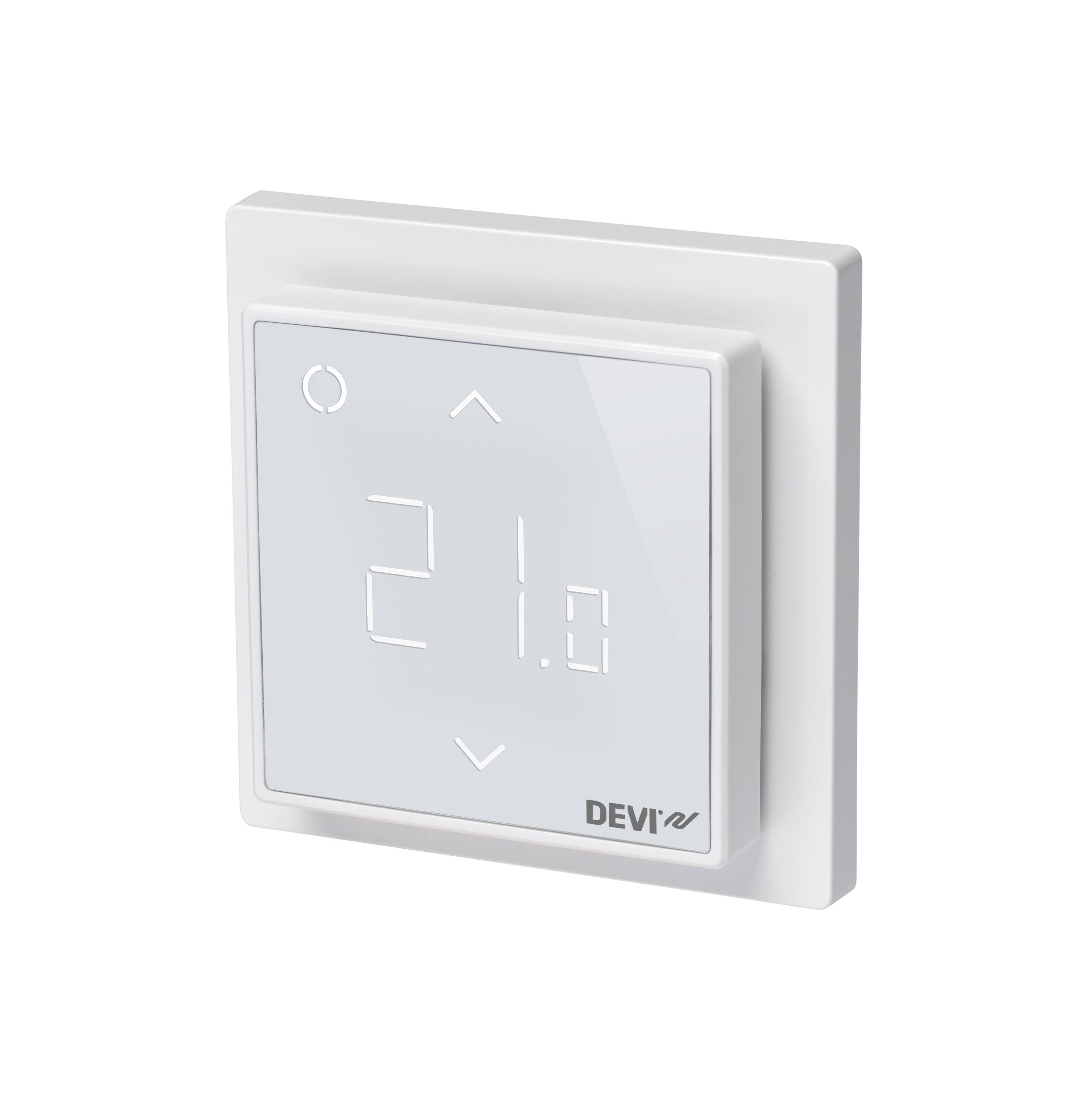 Терморегулятор DEVI DEVIreg Smart 16A Wi-Fi 85х85 мм Білий (ERC-140F1141) - фото 1