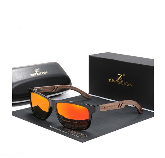 Сонцезахисні окуляри KINGSEVEN DESIGN Wayfarer з горіхової деревини TR90 із поляризованими лінзами Чорний/Червоний (W5508) Сонцезахисні окуляри KINGSEVEN DESIGN Wayfarer з горіхової деревини TR90 із поляризованими лінзами Чорний/Червоний (W5508)