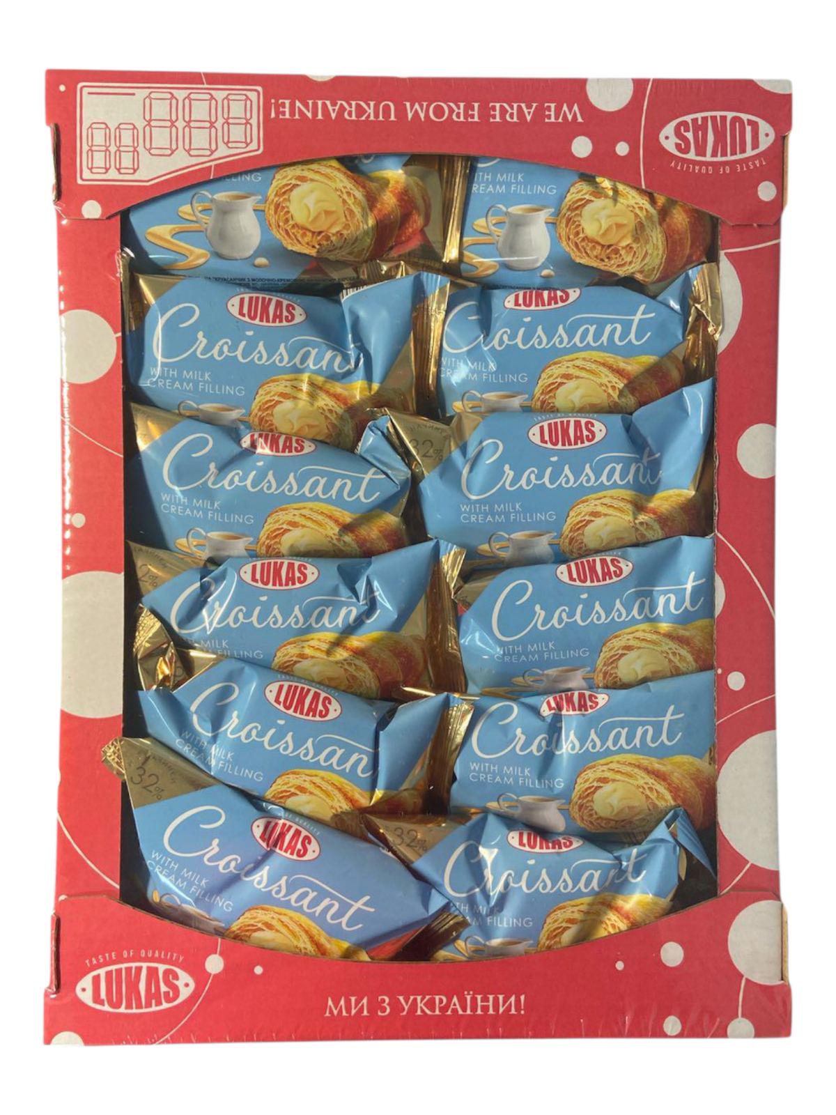 Круасаны Lukas с молочно-кремовой начинкой 24 шт. 45 г (54086)