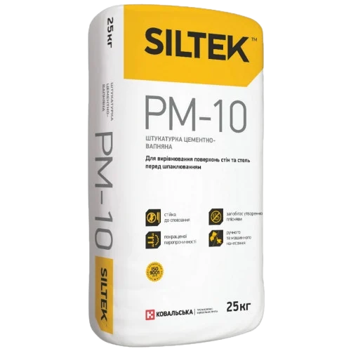 Штукатурка цементно-вапняна Siltek РМ-10 25 кг Grey