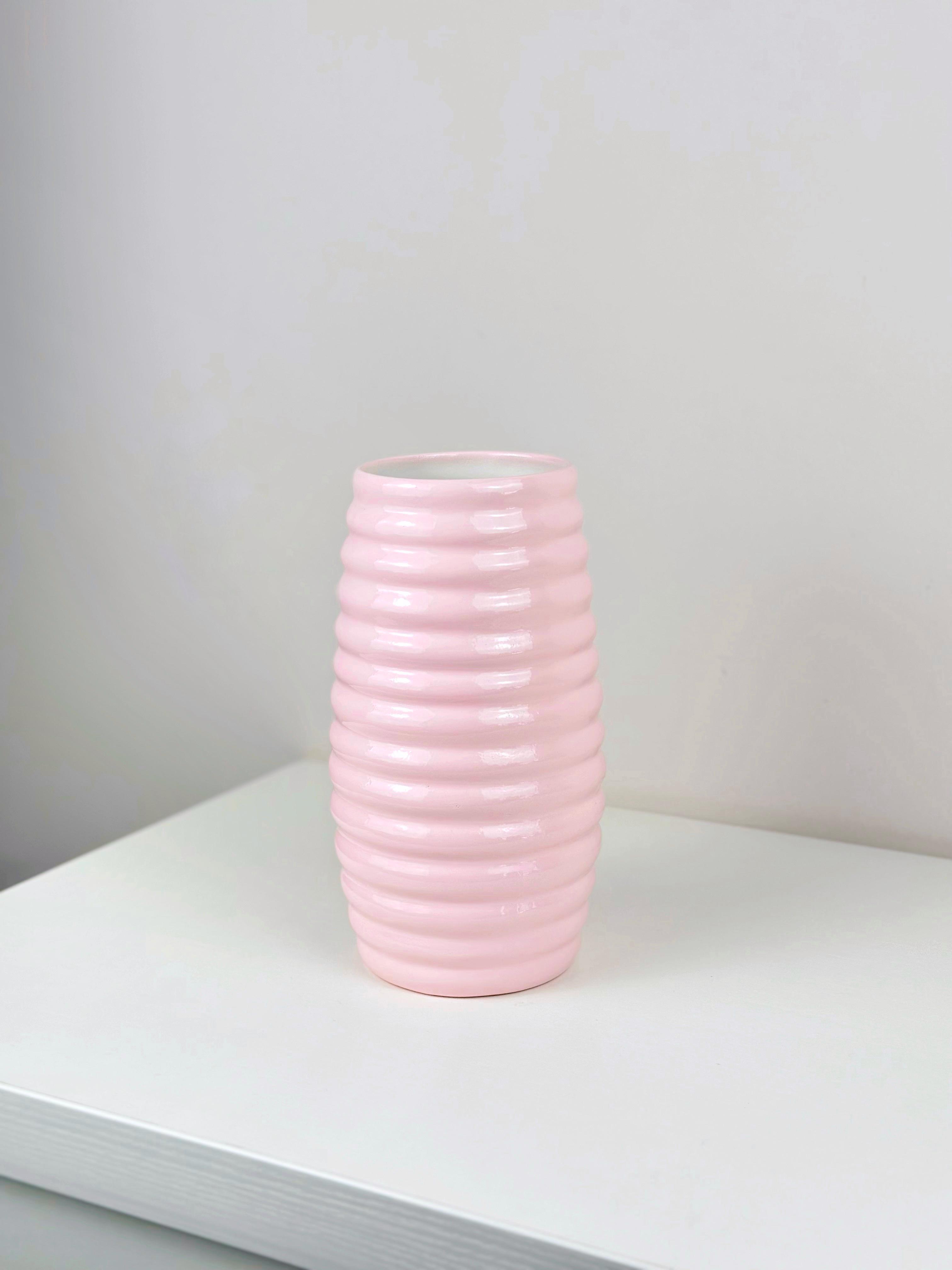 Ваза для квітів та декору глиняна керамічна Вулик 20 см Рожевий (4001-4) - фото 9