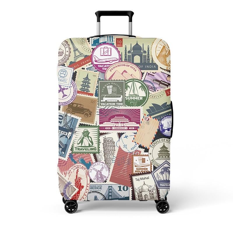 Чехол защитный для чемодана Impression яркий принт для путешествий плотный тянущийся материал/вырезы/молния S (2217) - фото 1 Чехол защитный для чемодана Impression яркий принт для путешествий плотный тянущийся материал/вырезы/молния S (2217) - фото 1