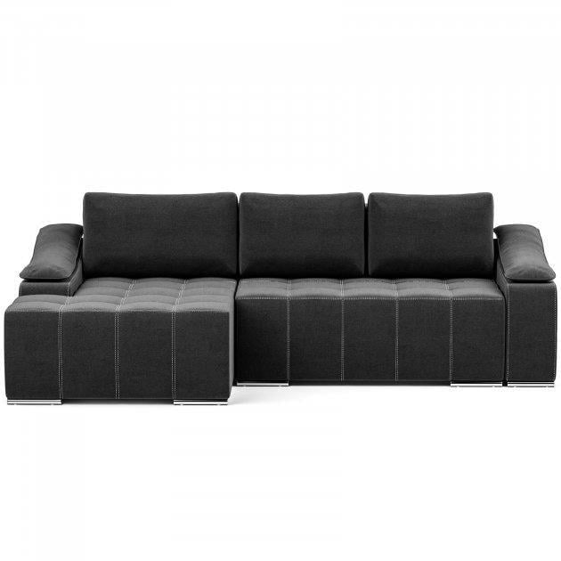 Диван угловой раскладной ортопедический Шик Галичина Альберто Натуральное дерево/Текстиль темно-серый