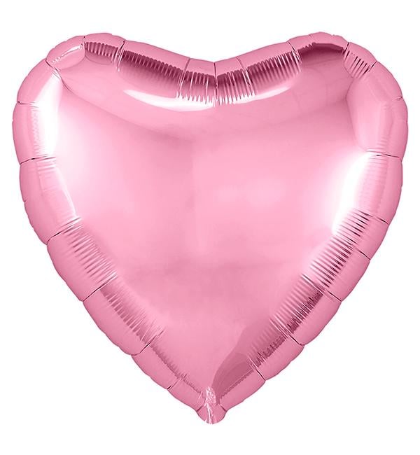 Воздушный шар Сердце 81 см Розовый металлик (10150)