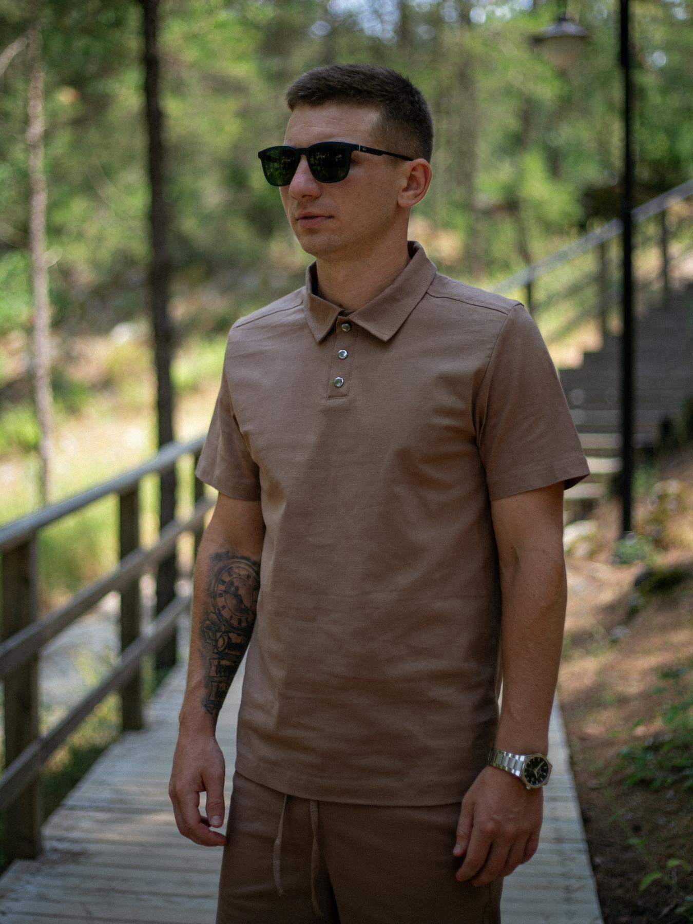 Костюм мужской Flax Intruder льняной S Коричневый (1624351714/4/1) - фото 4 Костюм мужской Flax Intruder льняной S Коричневый (1624351714/4/1) - фото 4