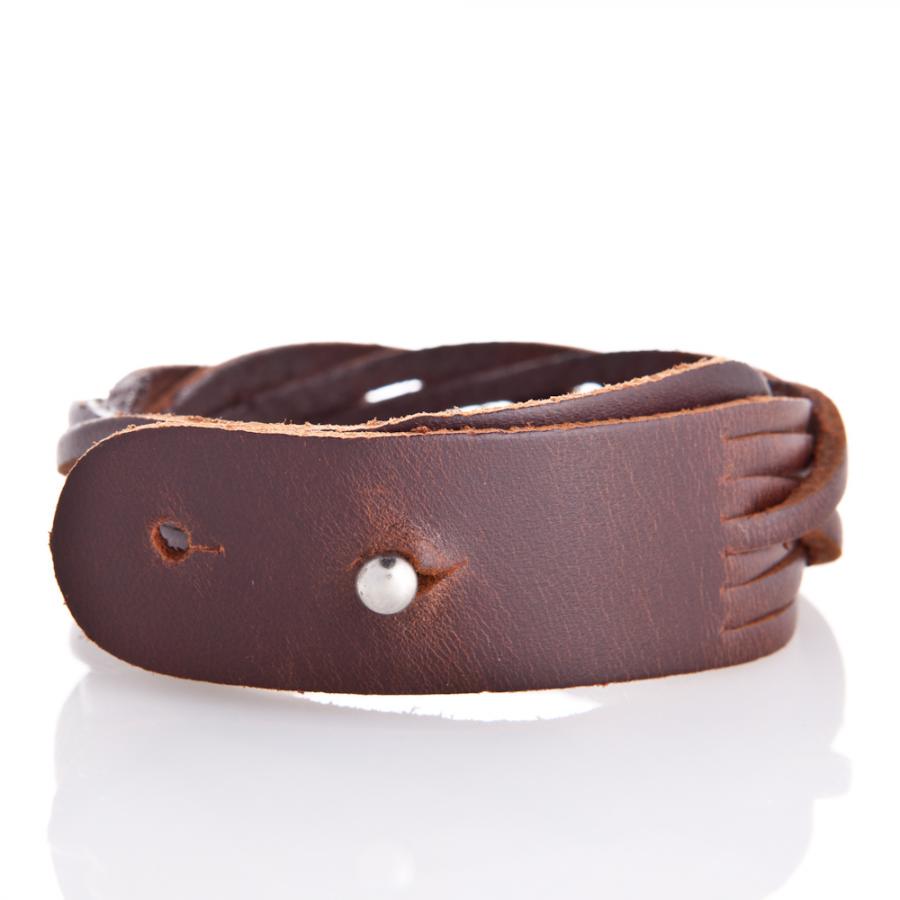 ᐉ Браслет на руку кожаный Bunch Коричневый • Купить в Киеве, Украине ...
