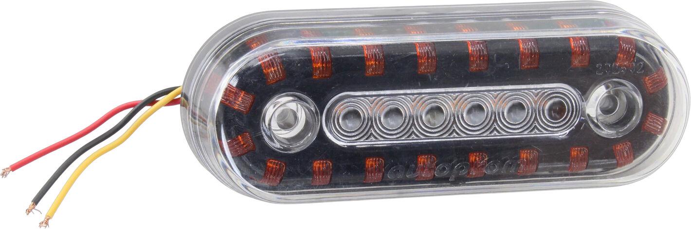Ліхтар габаритний універсальний LED 12-24V з поворотником Жовтий