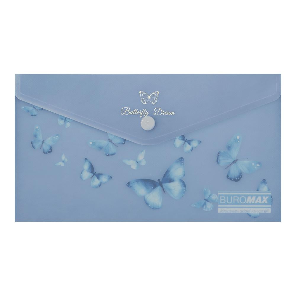 Папка-конверт Buromax Sky Arabeski на кнопке DL полипропилен Синий (BM.3952-45)