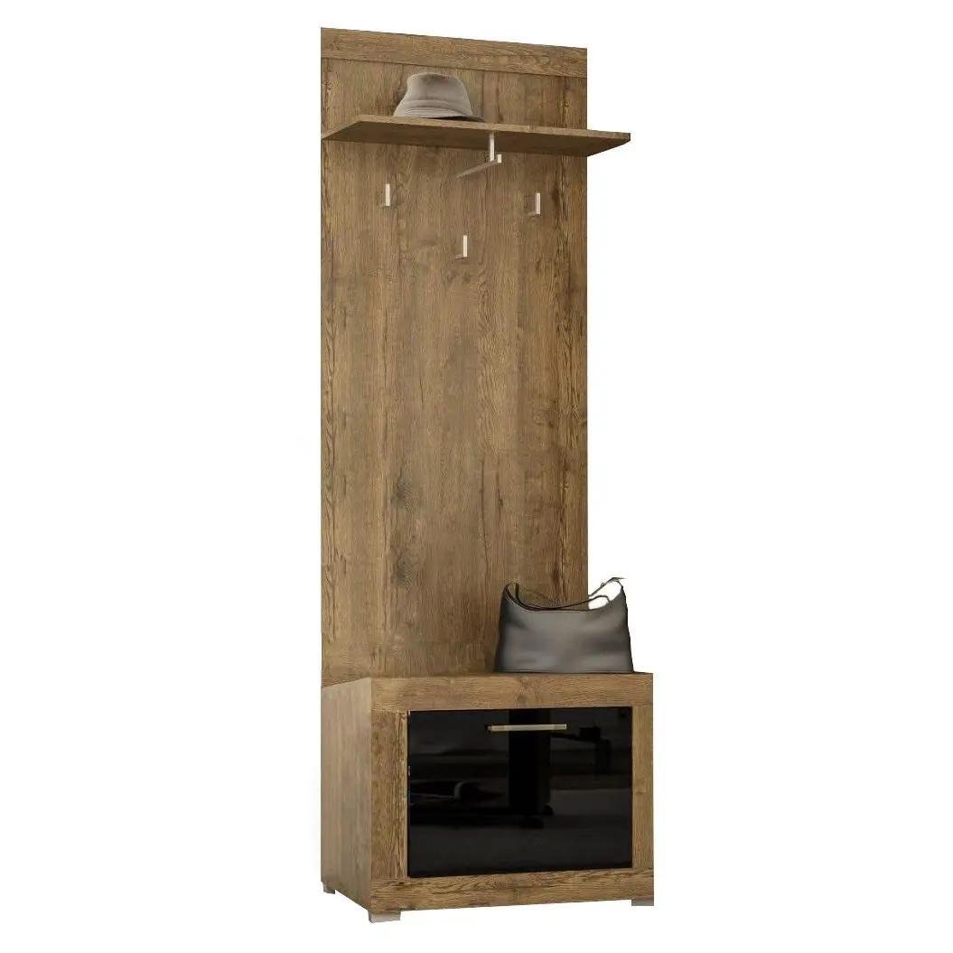 Вешалка 680 Mebel Service Парма 68х37,1х199 см Дуб април/Черный (23447966) Вешалка 680 Mebel Service Парма 68х37,1х199 см Дуб април/Черный (23447966)