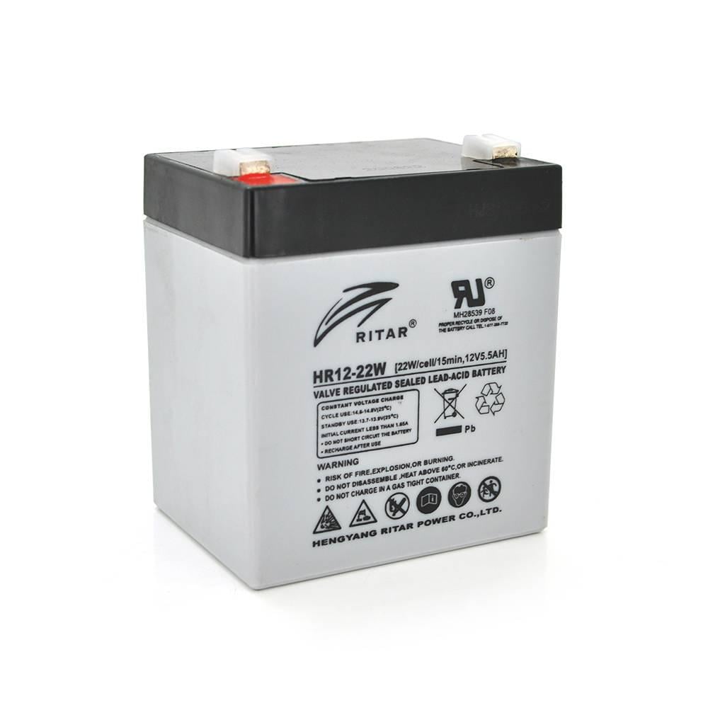 Акумуляторна батарея AGM RITAR HR1222W Gray Case 12V 5.5Ah 90 х 70 х 101 107 1,55 кг Q10