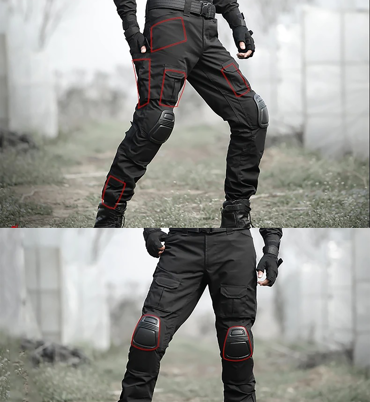 Брюки мужские рипстоп с наколенниками XXL Черный - фото 8