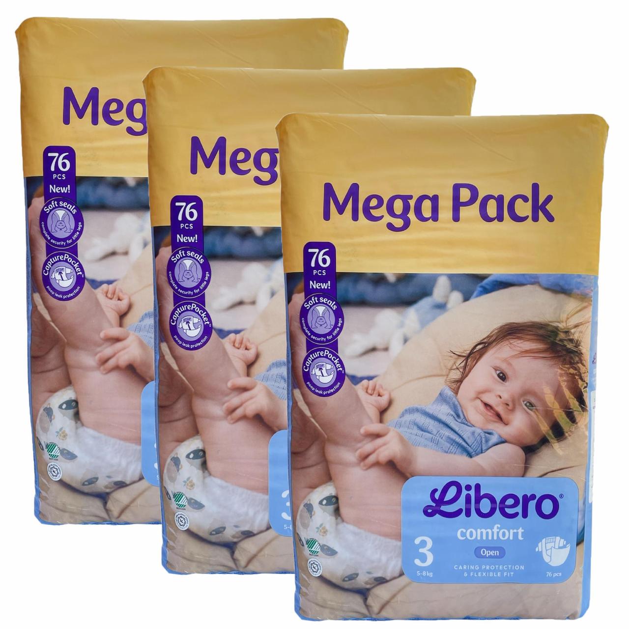 Підгузки Libero Comfort 3 Mega Pack 5-8 кг 228 шт. (2740681684)