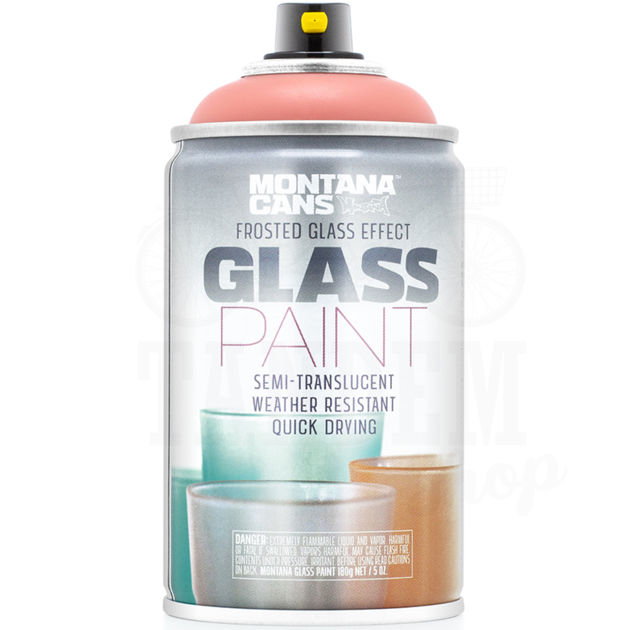 Краска c эффектом матового стекла Montana Glass Paint 250 мл аэрозоль GP3010 Frosted Matt Coral Red