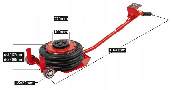 Домкрат пневматический REDATS подкатной 3 т подушка - фото 2