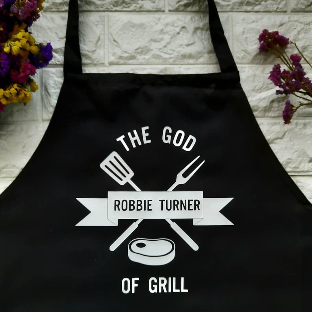 ᐉ Фартук с принтом The god of grill