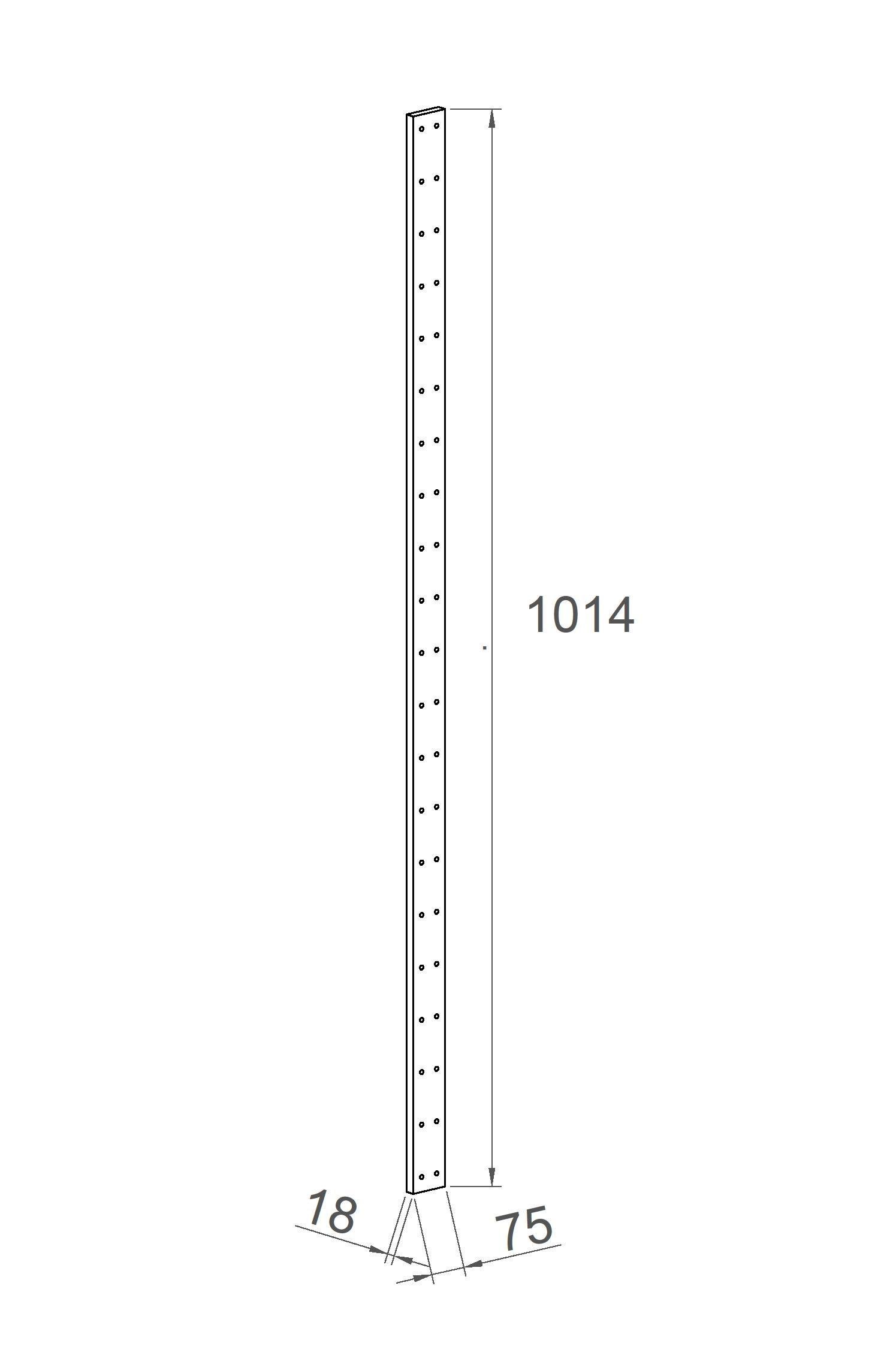 Стійка БОНН для стелажа 1014х75х18 мм (10101) - фото 2