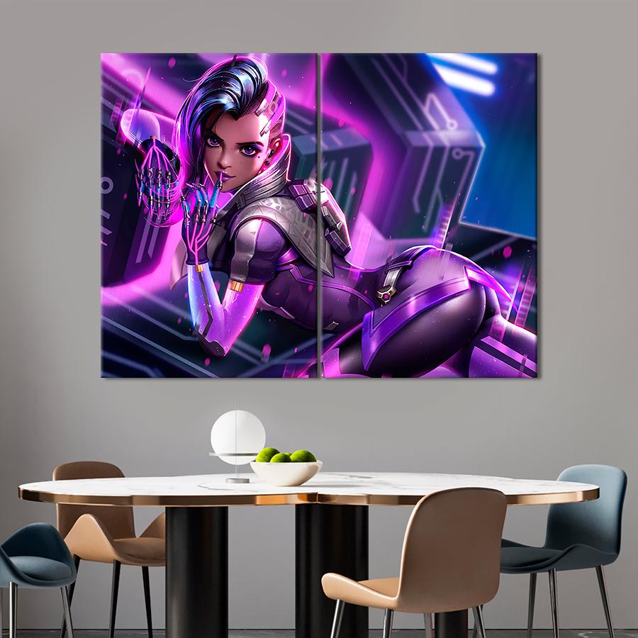 Настенний декор Героиня Сомбра Overwatch 165x122 см (A178-2)