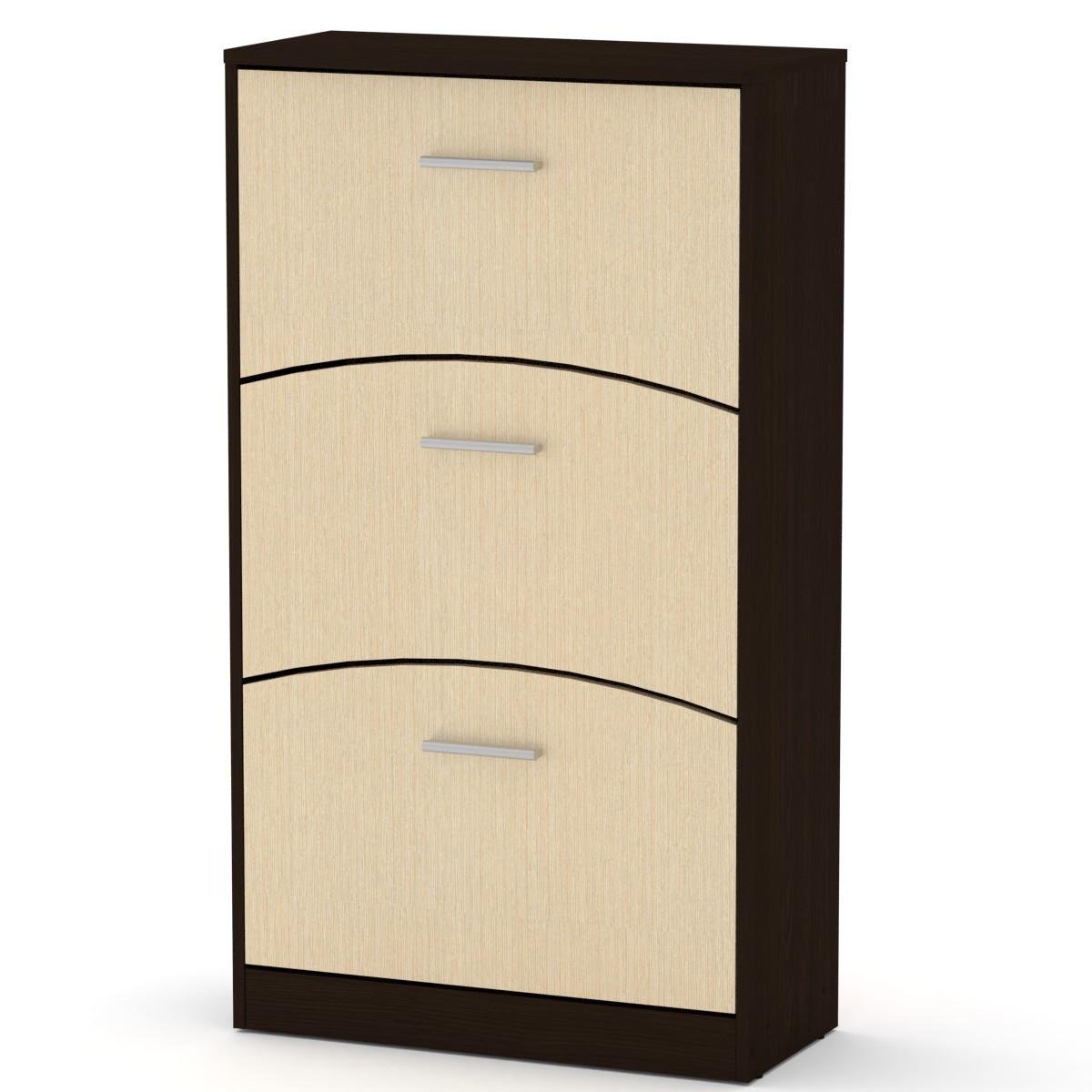 Тумба под обувь Компанит SC-3Б 70х32х123,2 см Венге комби (28443126) - фото 1 Тумба под обувь Компанит SC-3Б 70х32х123,2 см Венге комби (28443126) - фото 1