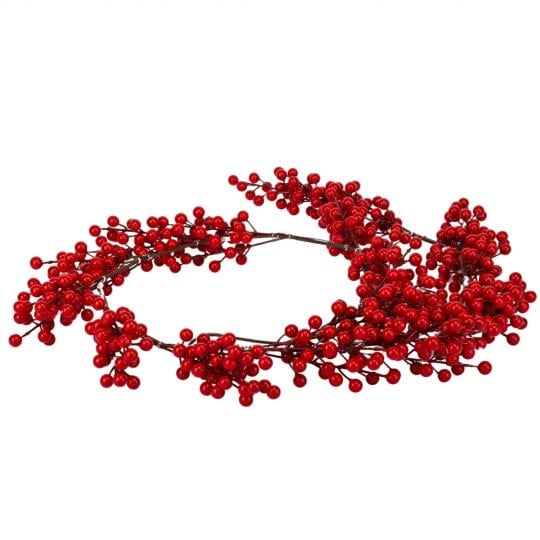 Гілка декоративна Elisey 9171-020 з ягодами 176 см Червоний (100-81-9171-020)