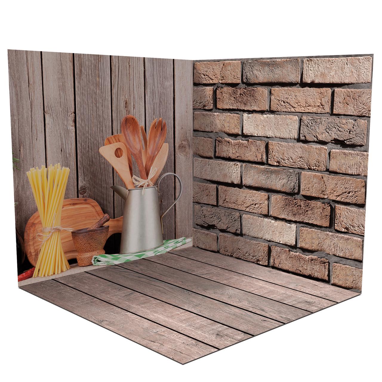 Фотофон виниловый угловой 160x160 см Frontlit 450 г/м2 №58060