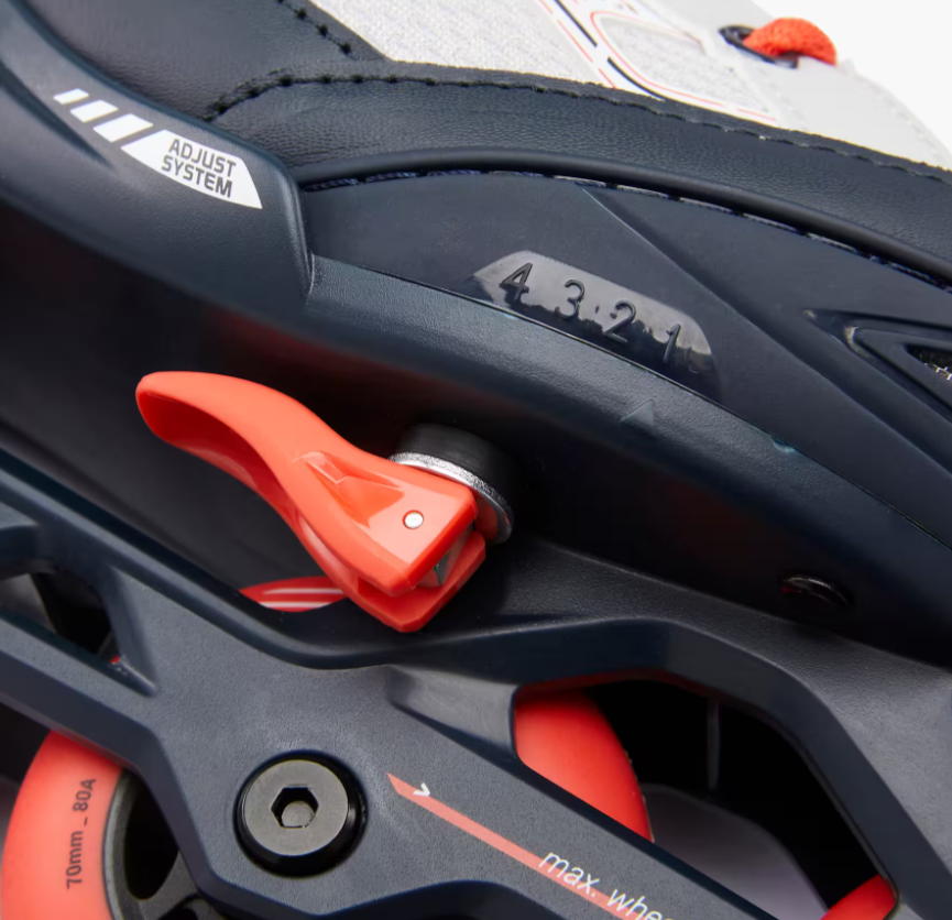 Ролики детские раздвижные OXELO FIT3 EU р. 29-32 Серо-оранжевый (2529819331) - фото 2