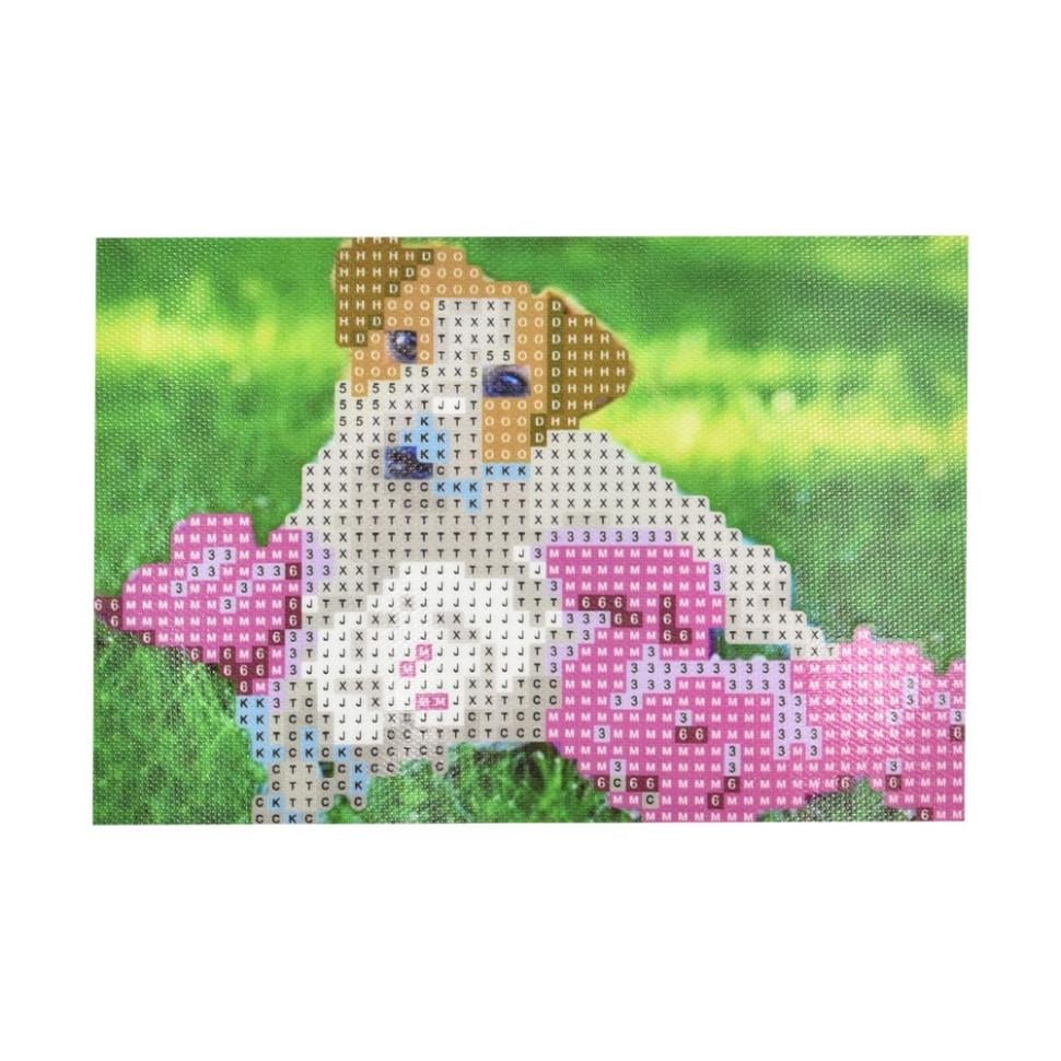 Алмазна мозаїка Strateg Півонії та вірний друг YAB14424 10х15 см (RLT49763)