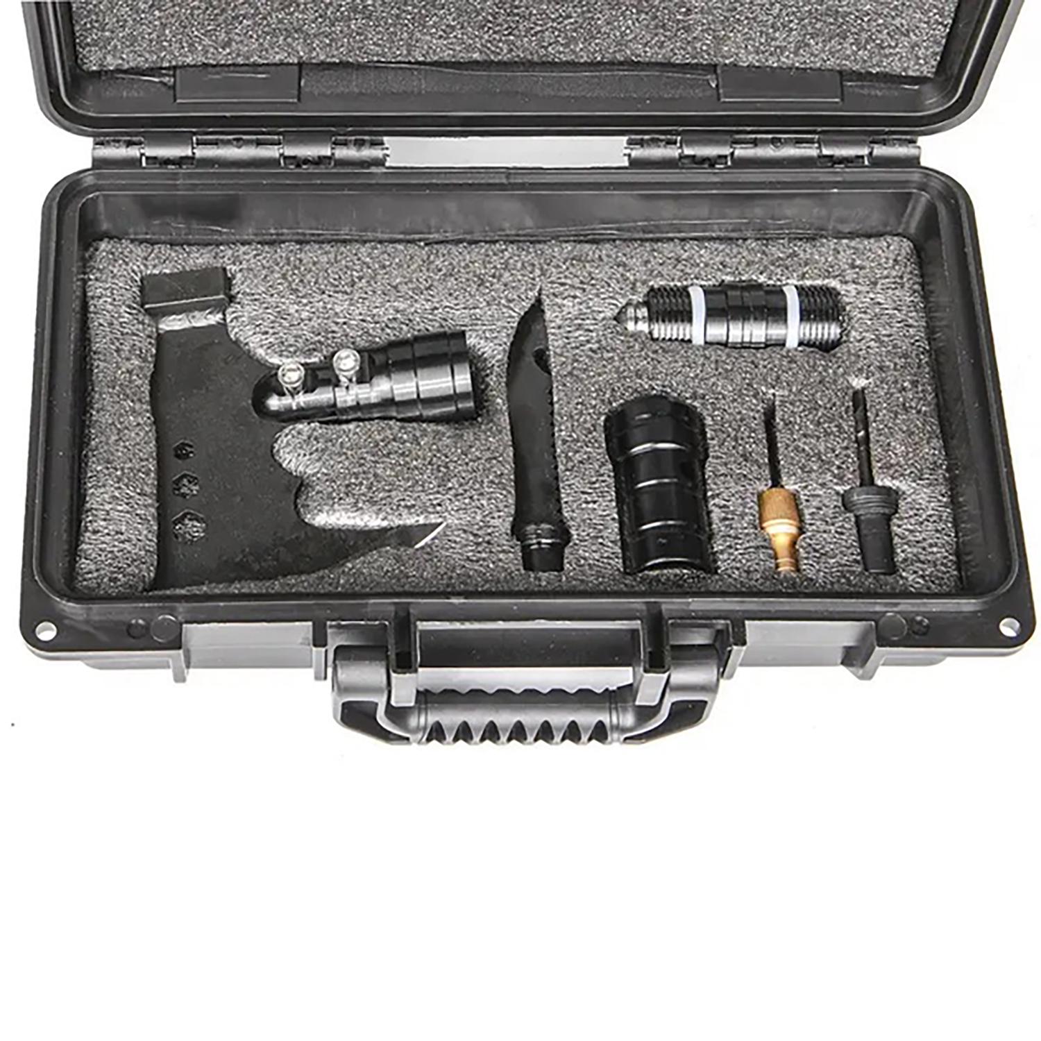 Лопата-мультитул туристическая складная многофункциональная 8в1 набор для выживания топор/нож в кейсе (87147) - фото 8