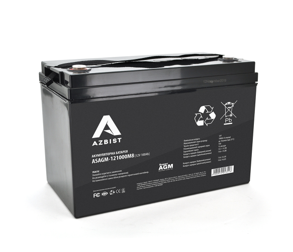 Аккумулятор для ИБП AGM 100 ah 12v Azbist Super AGM ASAGM-121000M8 (01351)