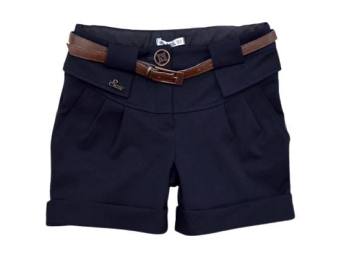 Шорты школьные для девочки Suzie КЛАРИС 04 шерсть 140 см Синий (546901_140)