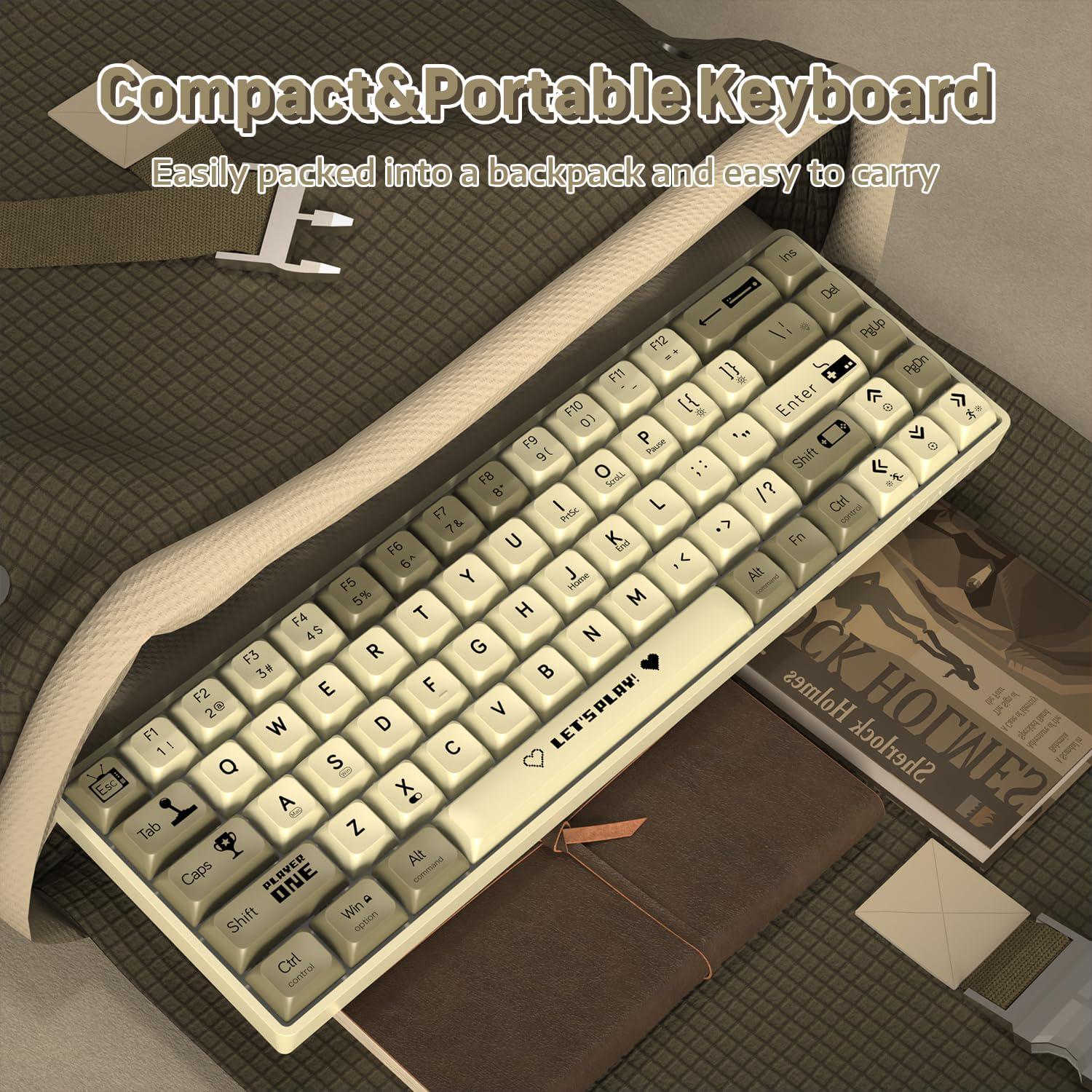 Клавиатура механическая проволока Ajazz AK680 RGB-подсветка красные светящиеся hotswap Grey - фото 6 Клавиатура механическая проволока Ajazz AK680 RGB-подсветка красные светящиеся hotswap Grey - фото 6