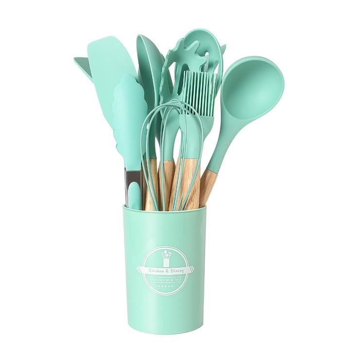 Набор кухонных принадлежностей Kitchen Set 12 пр. Зеленый (101150)