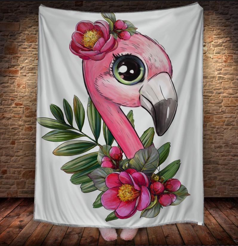 Плед с 3D принтом Маленький Фламинго 150x200 см (epi_1057) Плед с 3D принтом Маленький Фламинго 150x200 см (epi_1057)