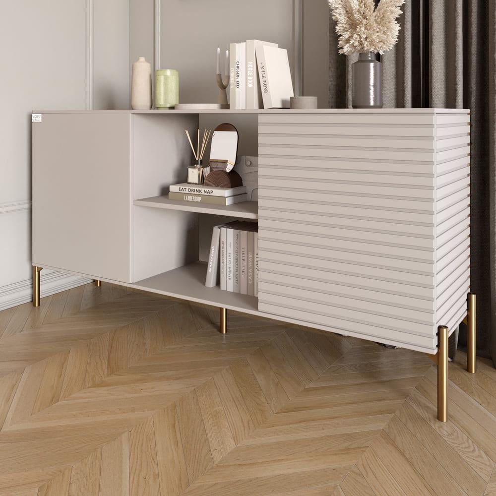 Комод открытый Lion Грей на золотых металлических ножках Кашемир/Кашемир (000-000-2017) Комод открытый Lion Грей на золотых металлических ножках Кашемир/Кашемир (000-000-2017)