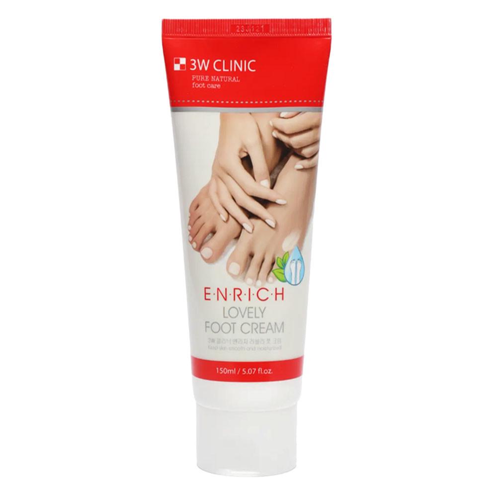 Крем для ног восстанавливающий 3W Clinic Enrich Lovely Foot Treatment с гиалуроновой кислотой 150 мл (2005776581)