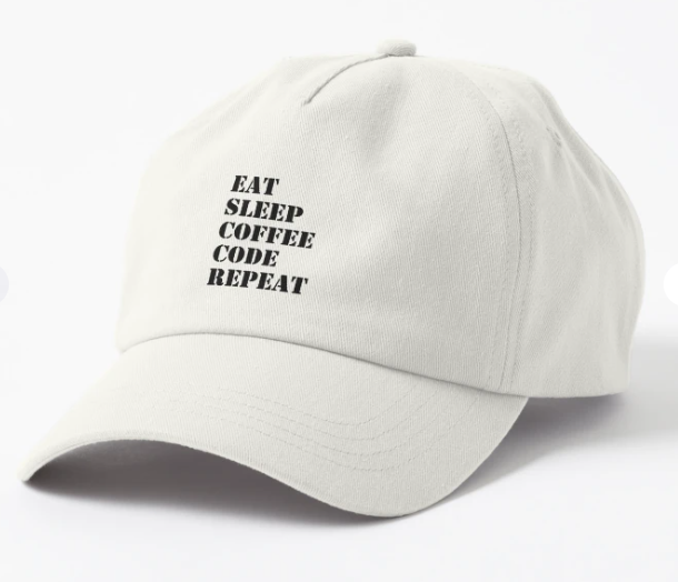 Кепка унисекс Malfini с принтом "Eat sleep cofee code repeat" Белый (ПН318К-2) Кепка унисекс Malfini с принтом "Eat sleep cofee code repeat" Белый (ПН318К-2)