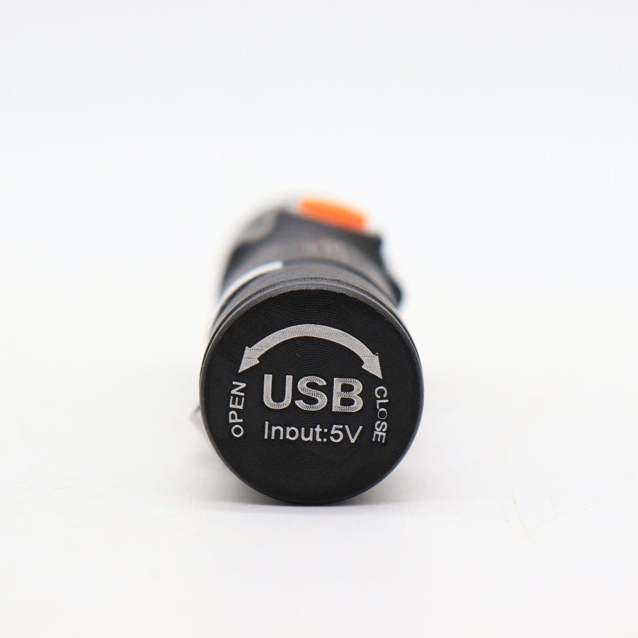 Фонарь ручной BL-616-T6 аккумуляторный с USB и зумом Черный - фото 7