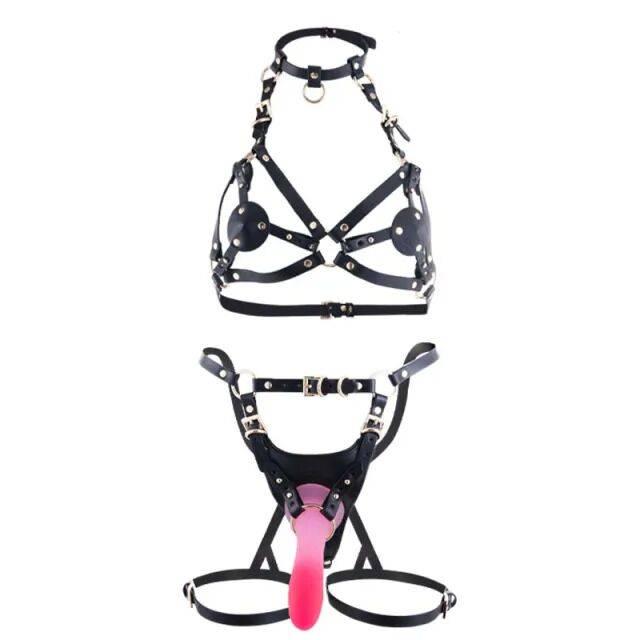 БДСМ-комплект для страпонессы LOCKINK SEVANDA Queen Sheba Set with Pink Dildo ( 38131731)