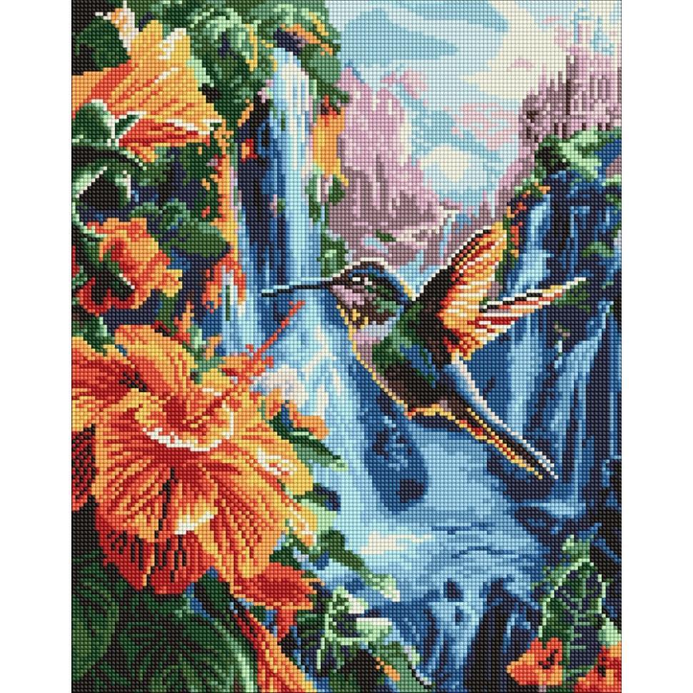 Алмазная мозаика Ideyka Тропическая птичка 40x50 см (AMO8100)