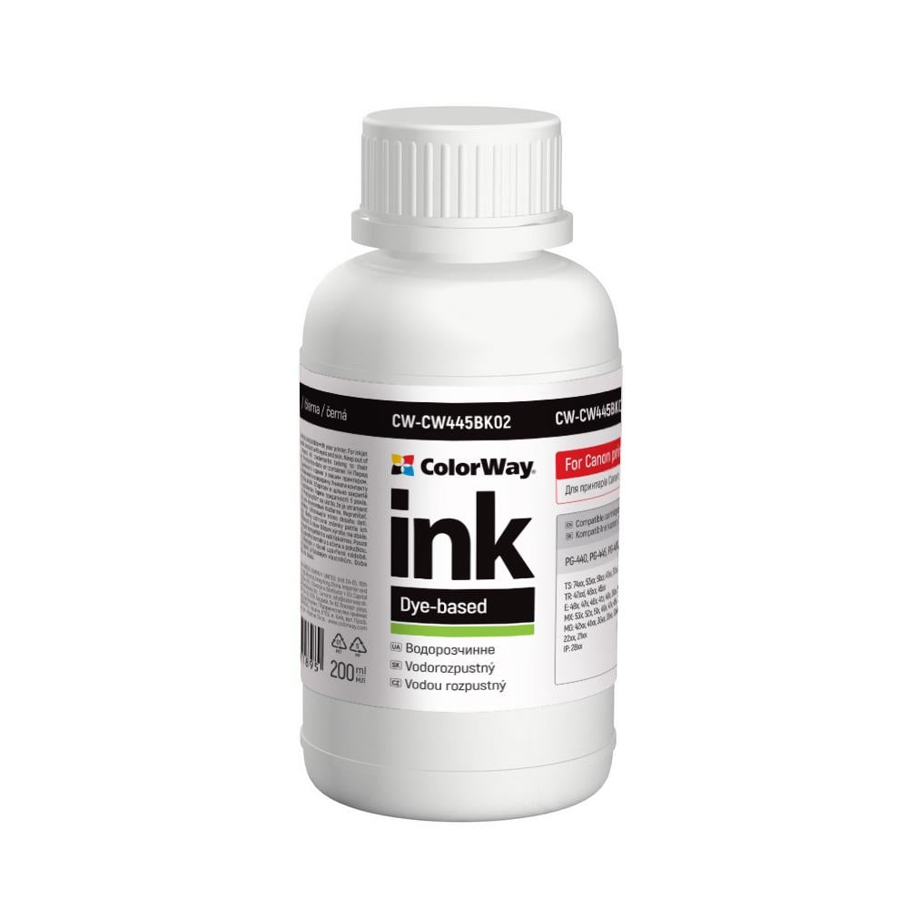 Чорнило ColorWay Canon PGI-445 200 мл Black (CW-CW445BK02) Чорнило ColorWay Canon PGI-445 200 мл Black (CW-CW445BK02)