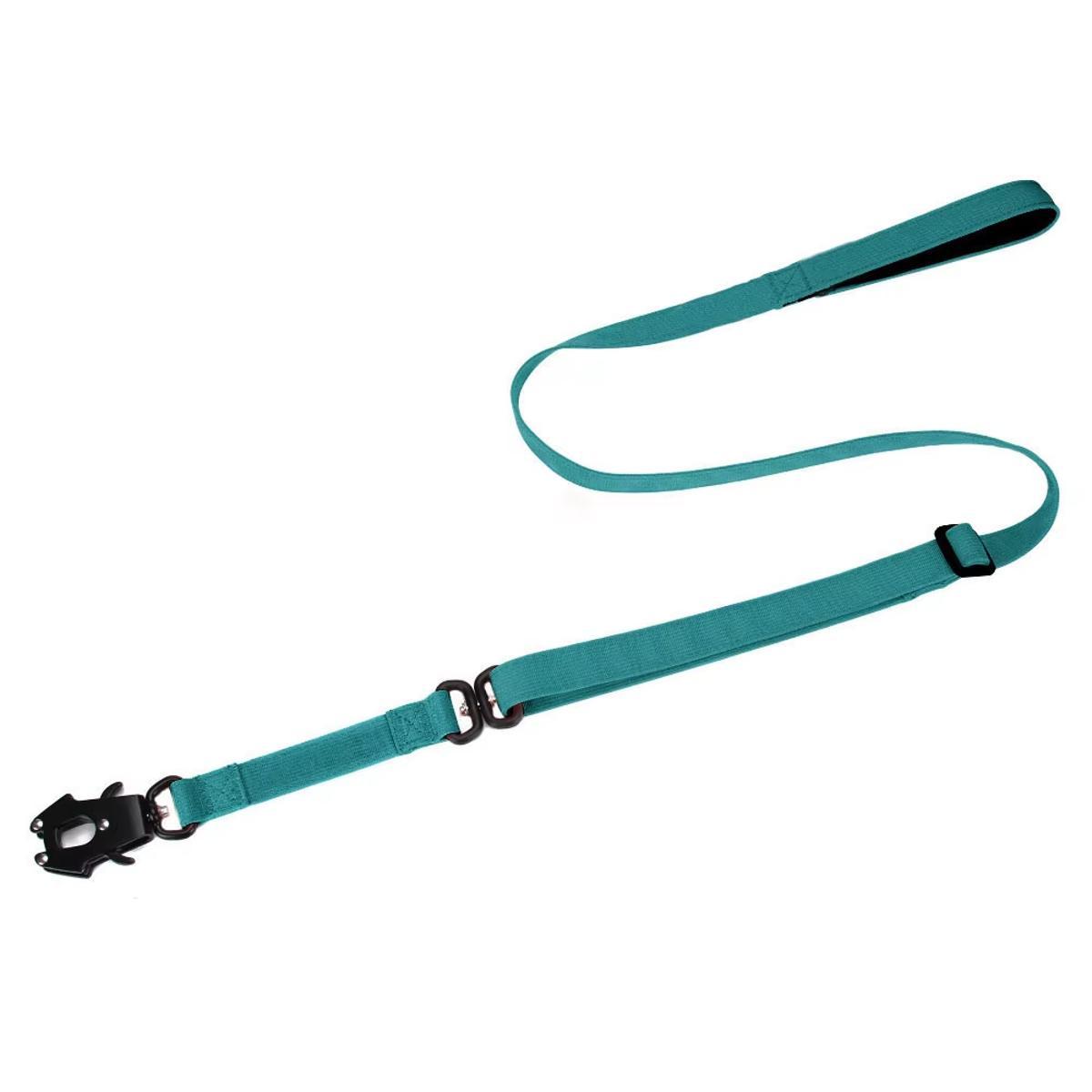 Повідець регульований для собак з металевим карабіном жабка 1,5 м Зелений (2641313750)