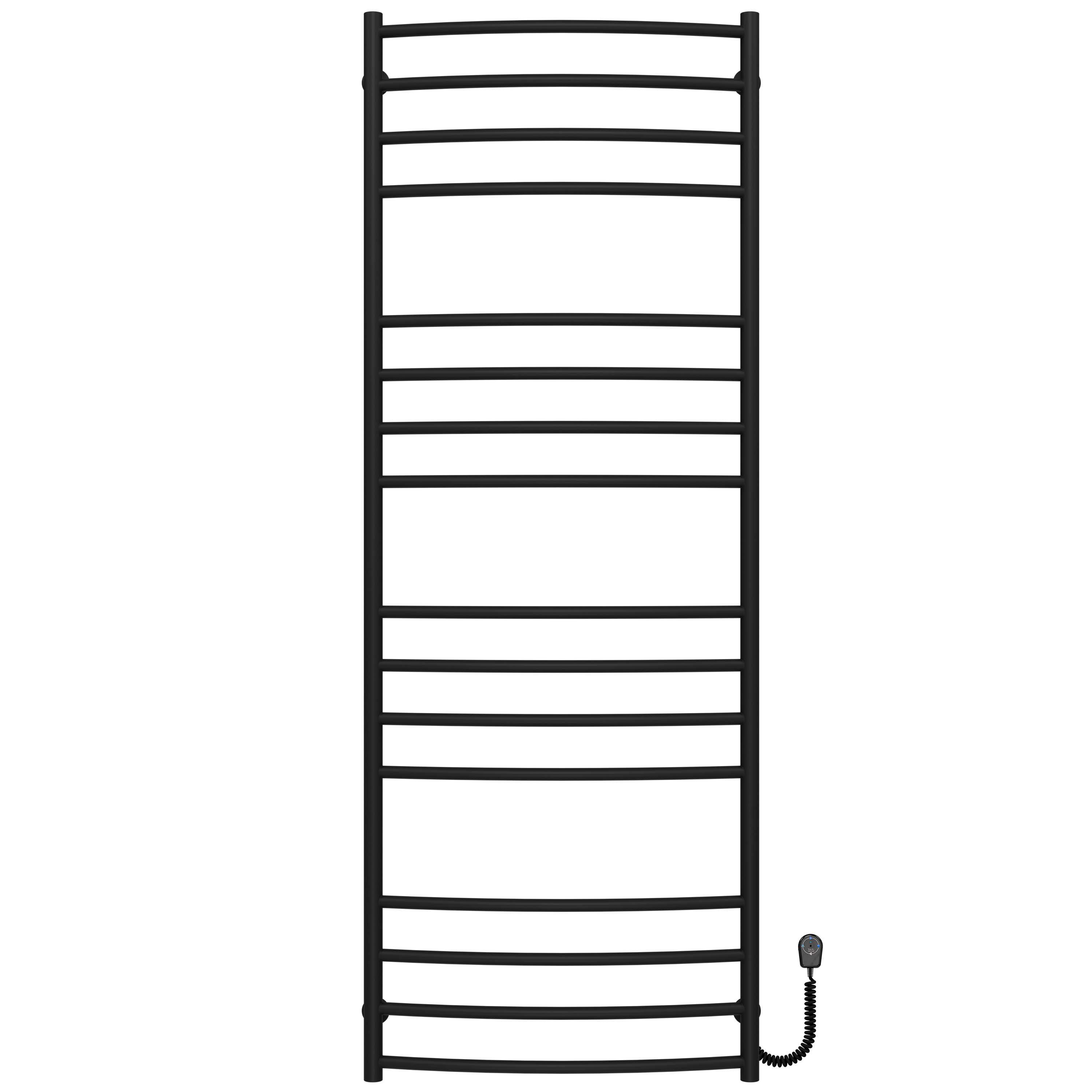 Полотенцесушитель электрический Deffi Классик Элит П16 EF16 правое подключение нержавеющая сталь 600х1700 мм Черный (C.KE.170.60.15.EBR5)