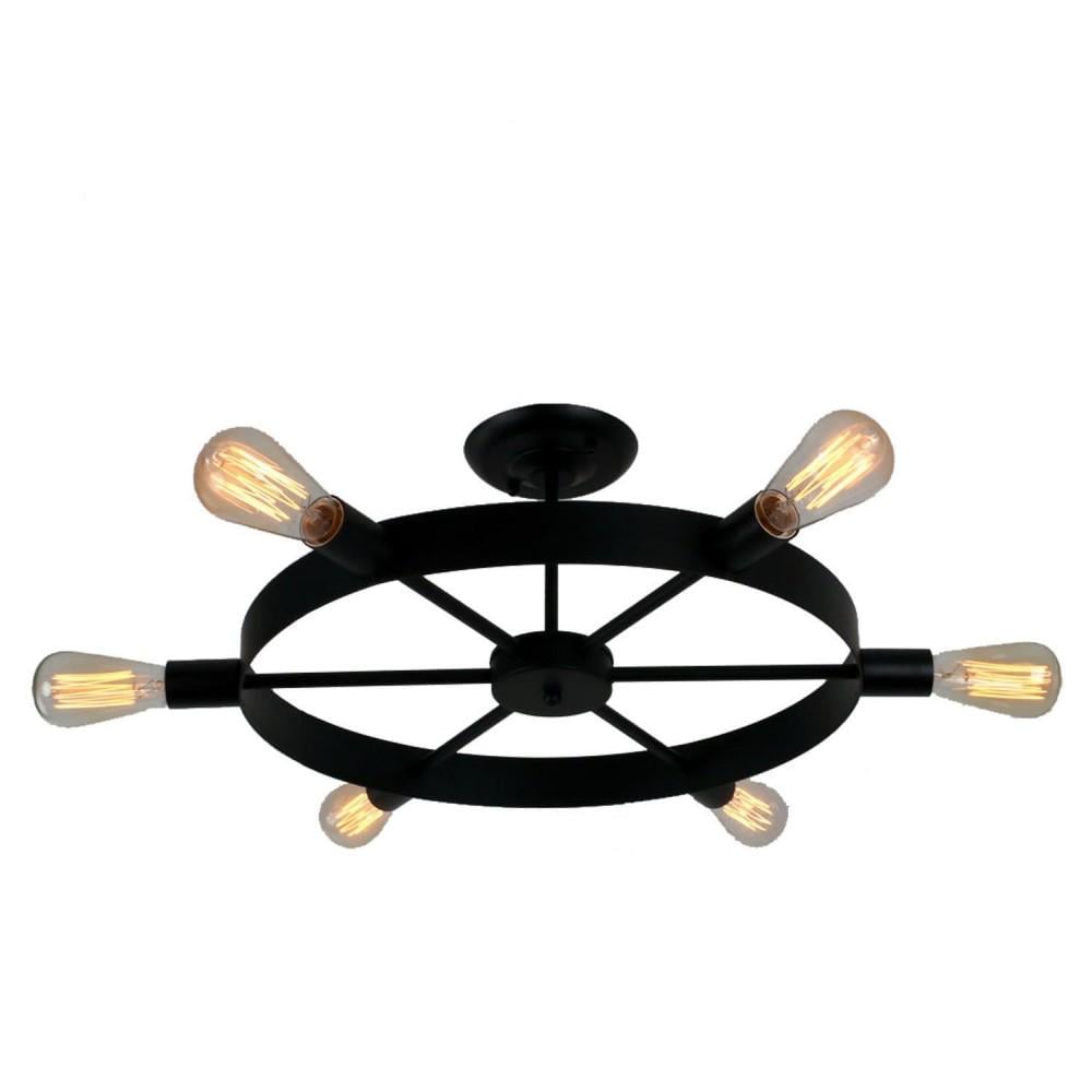 Люстра Wheel Semi Flush чорна (ЕД_11-23-545)