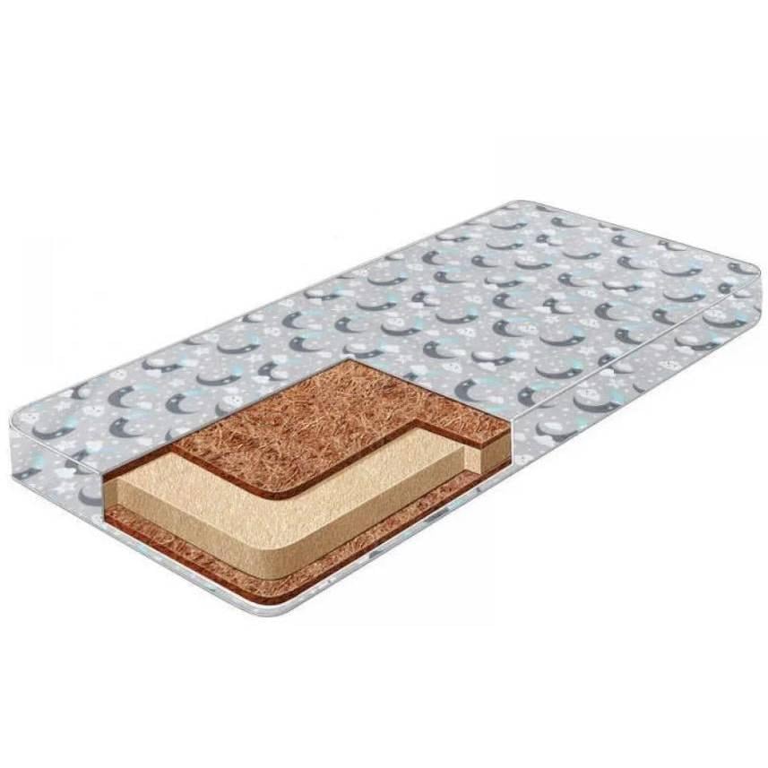 Матрац для дитячого ліжечка КПК-SuperLUX кокос-поролон-кокос 120х60х10 см
