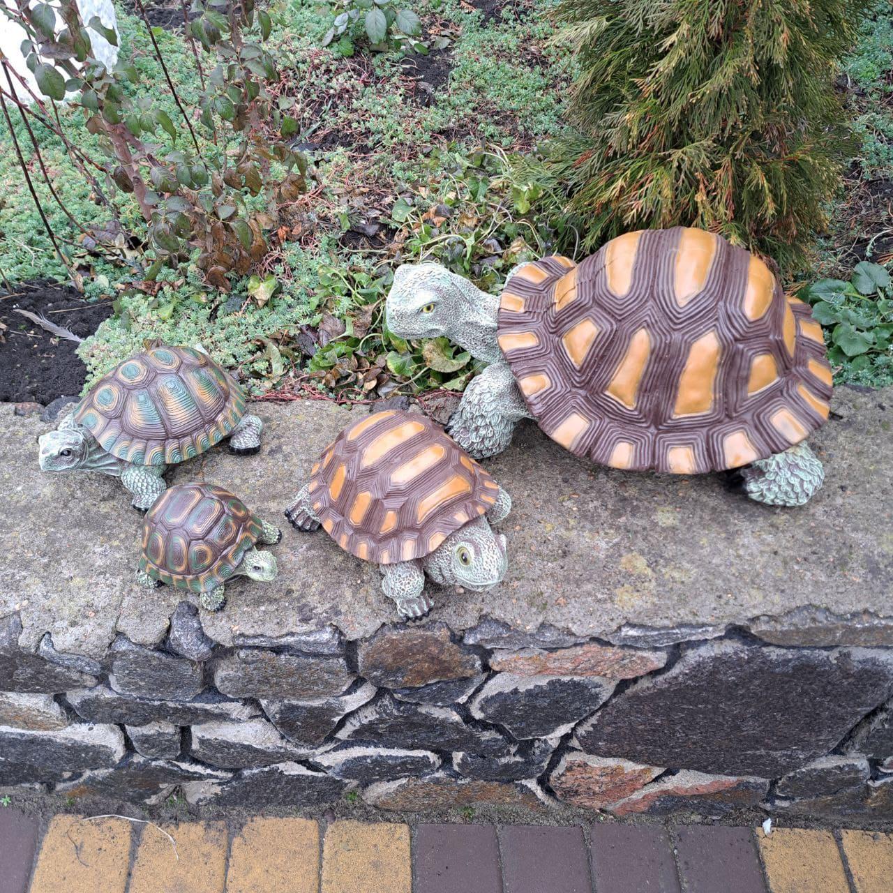 Садовая фигура Семья черепах №1 (2849-e2585) - фото 4