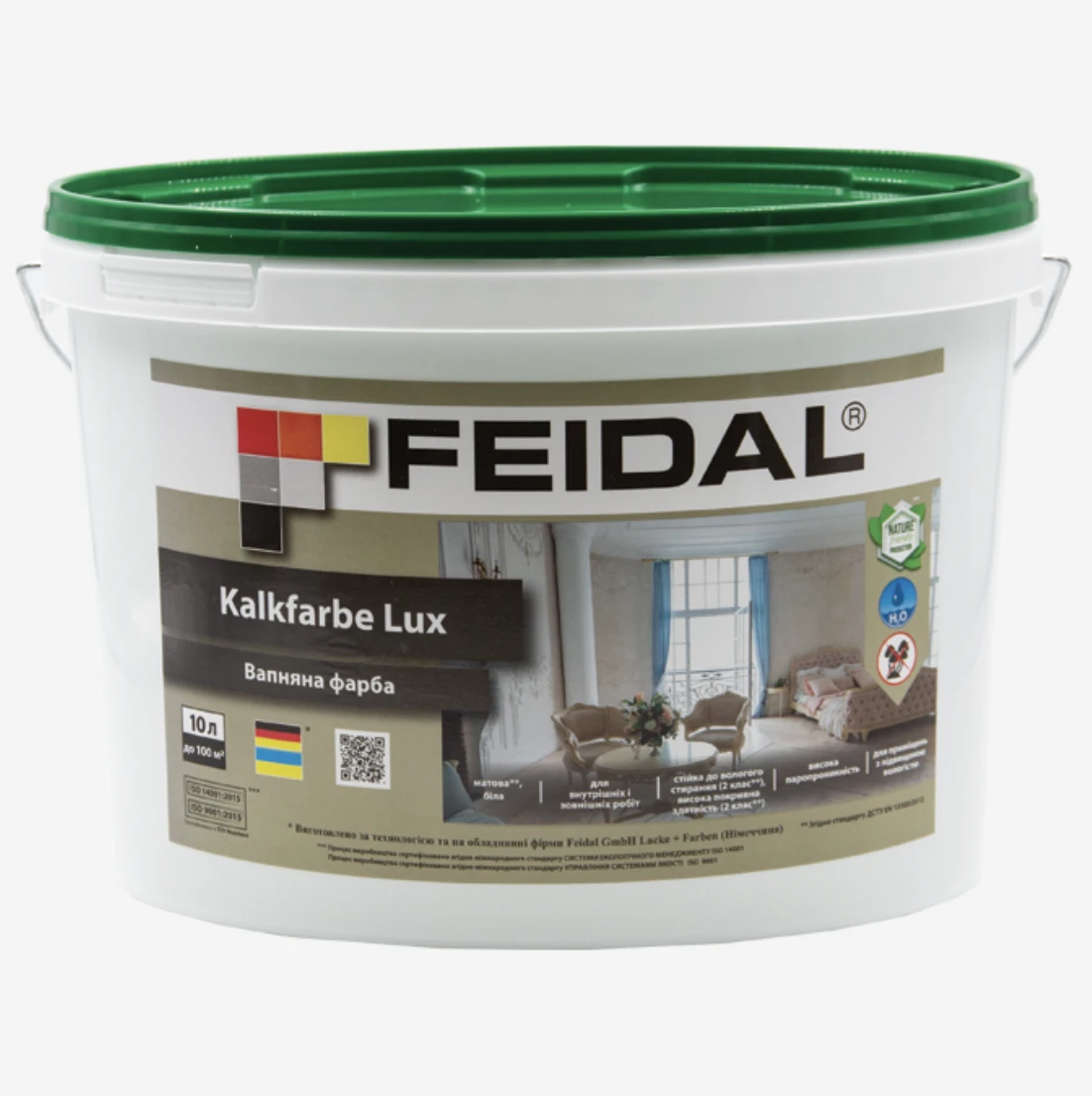Краска известковая для внутренних и наружных работ Feidal Kalkfarbe Lux 2,5 л Белый (1886455427) Краска известковая для внутренних и наружных работ Feidal Kalkfarbe Lux 2,5 л Белый (1886455427)
