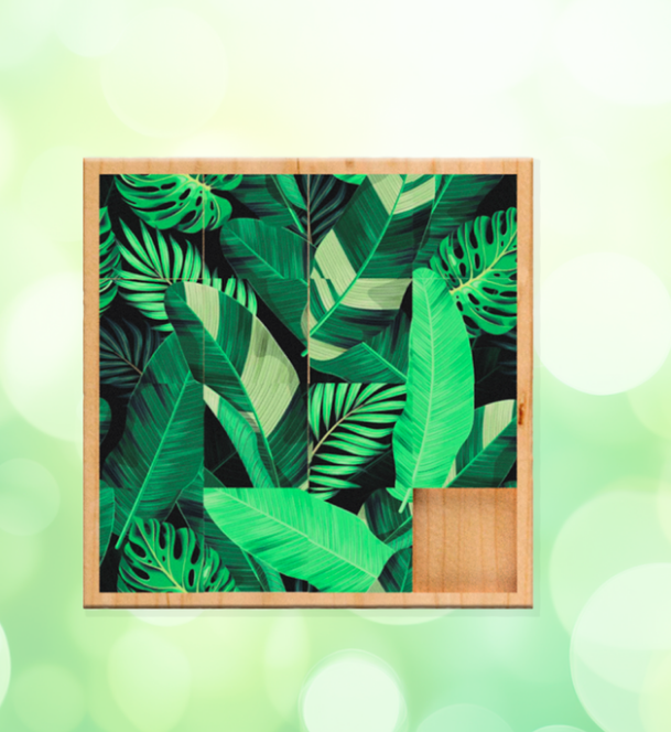 Игра деревянная Пятнашки Тропический пазл (27581342)