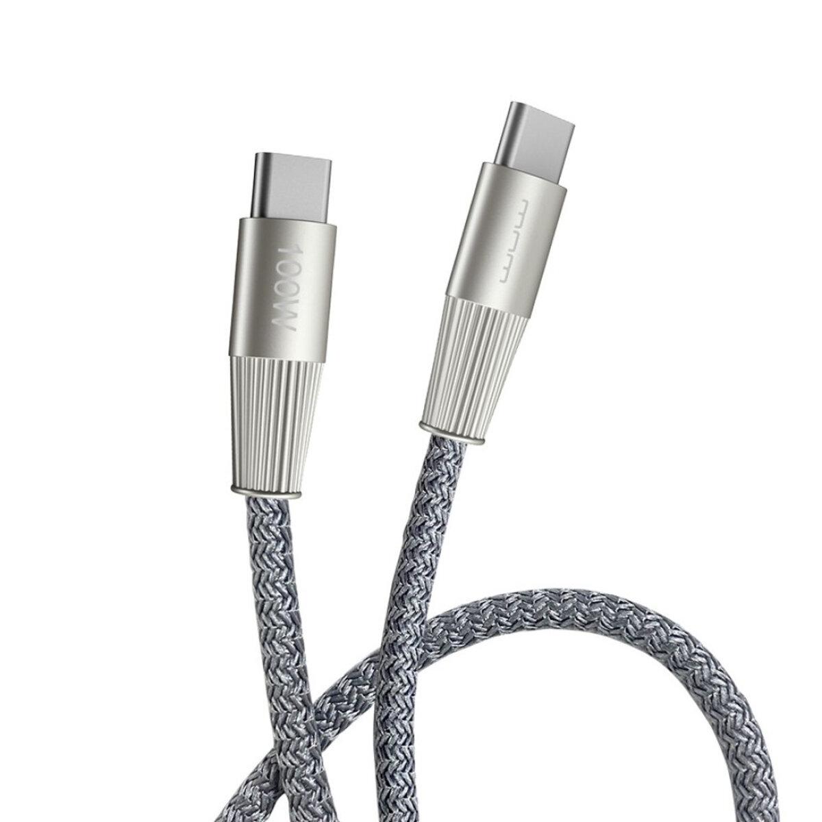 Кабель WUW-X201 Type-C to Type-C 100W 2 м Grey - фото 2