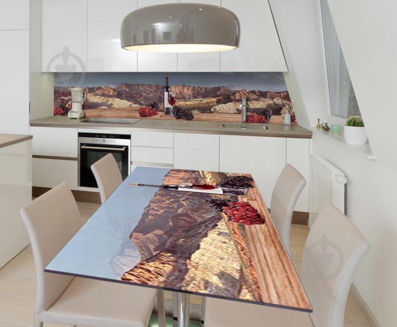 Наклейка виниловая на стол Zatarga "Горы и Вино" 600х1200 мм Наклейка виниловая на стол Zatarga "Горы и Вино" 600х1200 мм