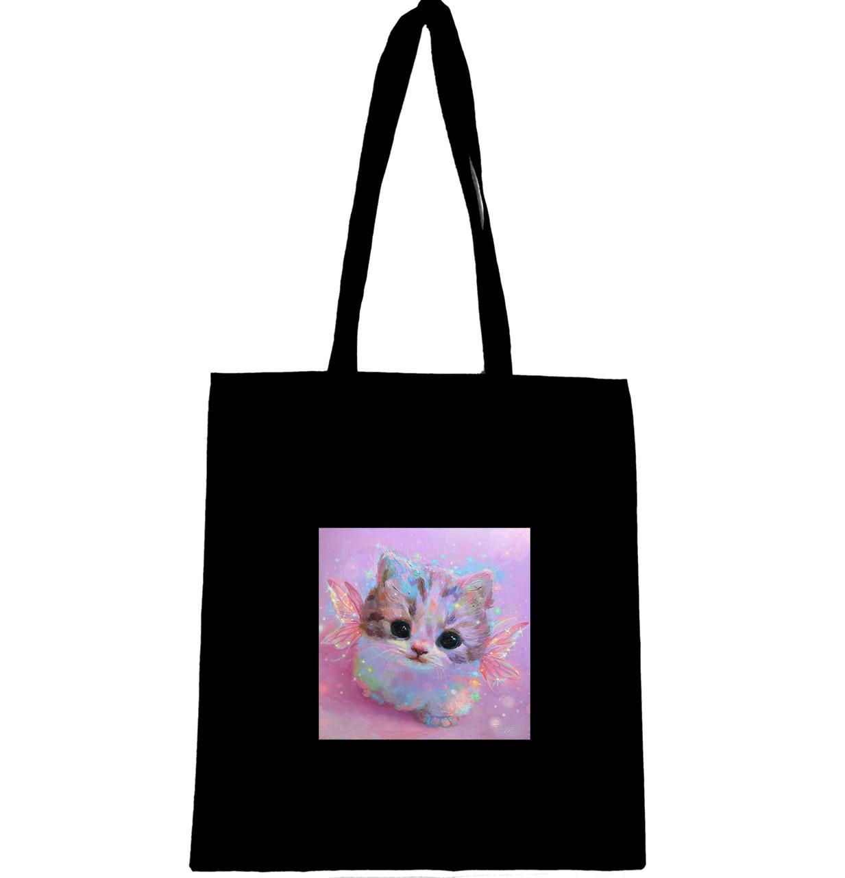 Эко-сумка с принтом Котик фея (782)