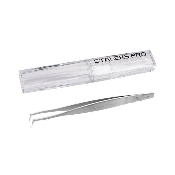 Пинцет профессиональный STALEKS Expert 40/8 L-образный 85 для наращивания ресниц
